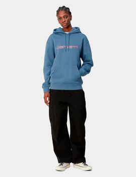 Sudadera W' HOODED CARHARTT - Sorrent / Glassy Pin