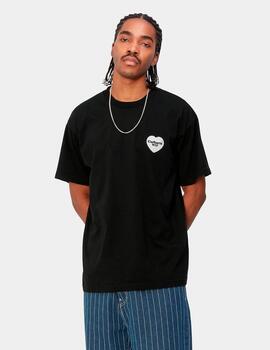 Camiseta CARHARTT  HEART BANDANA - Black / White