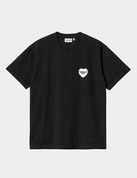 Camiseta CARHARTT  HEART BANDANA - Black / White