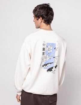 Sudadera Crew  KAOTIKO KOI - Ivory
