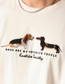 Camiseta KAOTIKO WASHED PUPPIES - Ivory