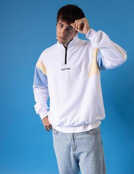 Sudadera Crew KAOTIKO ARTHUR - White/Yellow/Niagara