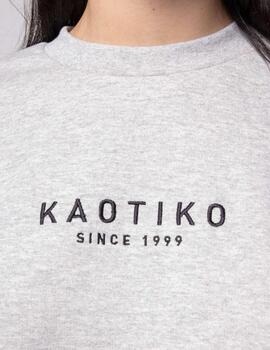 Sudadera Crew KAOTIKO WALKER - Grey/Black/Niagara