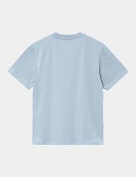 Camiseta CARHARTT W' POCKET- Frosted Blue