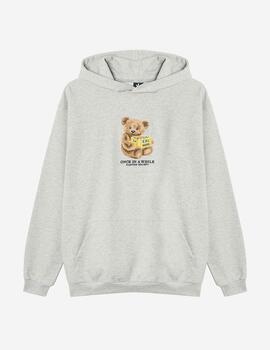 Sudadera Capucha KAOTIKO BEAR BEER - Grey