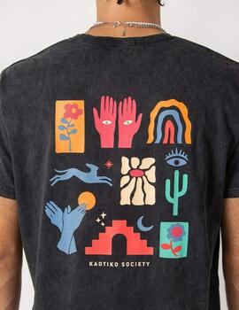 Camiseta KAOTIKO WASHED SONORA - Black