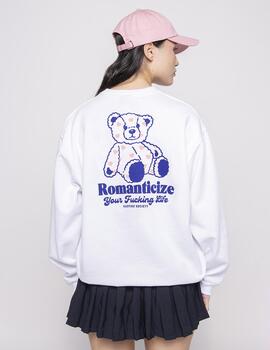 Sudadera Crew KAOTIKO LOVING BEAR - White