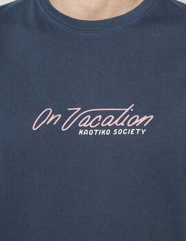 Camiseta KAOTIKO WASHED ON VACATION - Navy