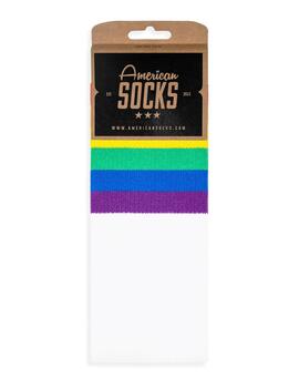 Calcetines AMERICAN SOCKS MID HIGH - Rainbow Pride White