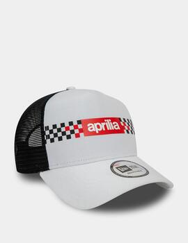 Gorra CHECKER PRINT TRUCKER APRILIA - White