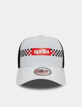 Gorra CHECKER PRINT TRUCKER APRILIA - White