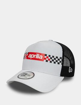 Gorra CHECKER PRINT TRUCKER APRILIA - White