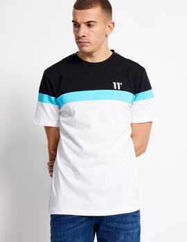Camiseta 11º TRIPLE PANEL- White / Black / Capr