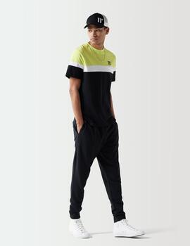 Camiseta 11º TRIPLE PANEL- Black / White / Lime