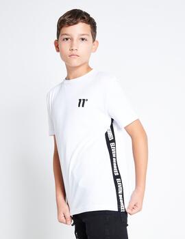Camiseta Jr TEXT PANEL CUT AND SEW - White/Black