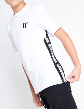 Camiseta Jr TEXT PANEL CUT AND SEW - White/Black