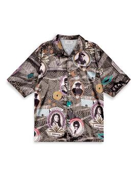 Camisa GRIMEY SUPASTAR SATIN BUTTON UP - Green