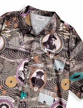 Camisa GRIMEY SUPASTAR SATIN BUTTON UP - Green