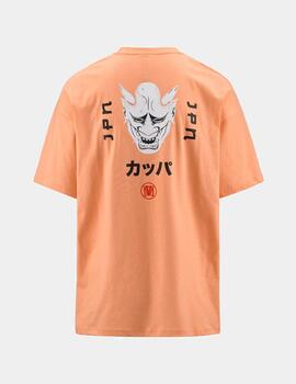 Camiseta KAPPA AUTHENTIC JPN GLESH - Orange Salmon