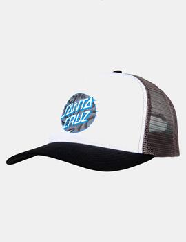 Gorra SANTA CRUZ VIVID SLICK DOT MESHBACK - White/Grey