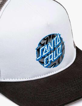 Gorra SANTA CRUZ VIVID SLICK DOT MESHBACK - White/Grey