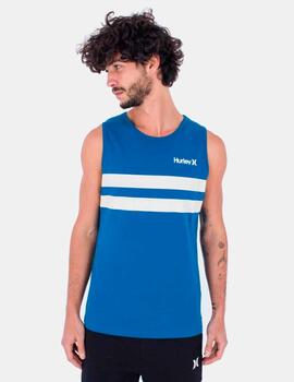 Camiseta Tirantes HURLEY OCEANCARE STRIPES - Navy Blue