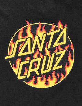 Cta. SANTA CRUZ THRASHER FLAME DOT LS MIDWEIGHT - Black