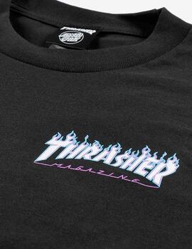 Camiseta THRASHER FLAME DOT - Black