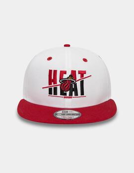 Gorra NEW ERA 950 WHITE CROWN MIAMI HEAT - White/Scarlet