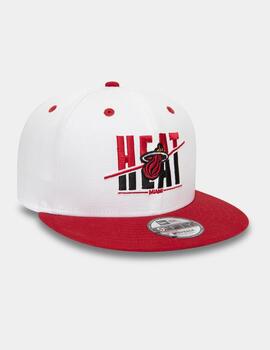 Gorra NEW ERA 950 WHITE CROWN MIAMI HEAT - White/Scarlet