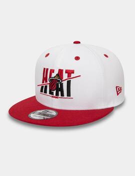 Gorra NEW ERA 950 WHITE CROWN MIAMI HEAT - White/Scarlet