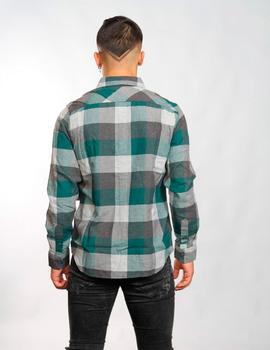 Camisa Vans BOX FLANNEL - Green grey heather