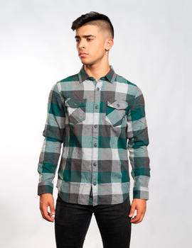 Camisa Vans BOX FLANNEL - Green grey heather