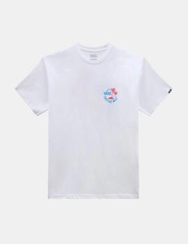 Camiseta VANS CLASSIC MINI DUAL PALM II - White/Malibu