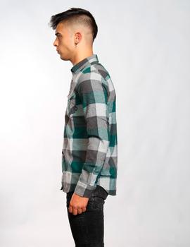 Camisa Vans BOX FLANNEL - Green grey heather