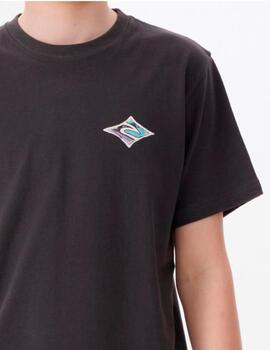 Camiseta RIP CURL JR COSMIC TIDES SPIRAL - Washed Black