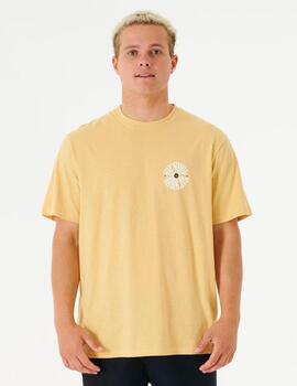 Camiseta RIP CURL SWC PSYCHE CIRCLES - Washed Yellow