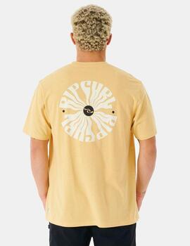 Camiseta RIP CURL SWC PSYCHE CIRCLES - Washed Yellow