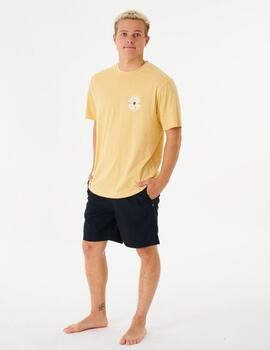 Camiseta RIP CURL SWC PSYCHE CIRCLES - Washed Yellow