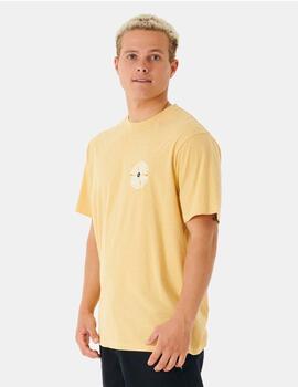 Camiseta RIP CURL SWC PSYCHE CIRCLES - Washed Yellow