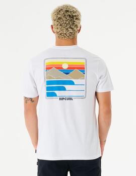 Camiseta RIP CURL SURF REVIVAL SUNSET - White