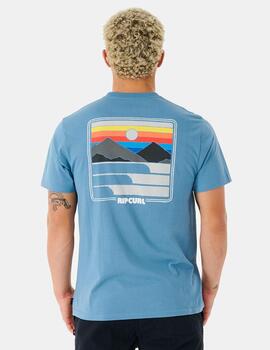 Camiseta RIP CURL SURF REVIVAL SUNSET - Dusty Blue