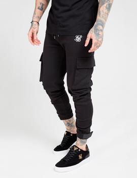 Pantalón ELASTICATED VELCRO CUFF CARGO - Black