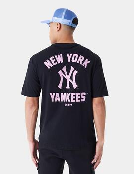 Camiseta NEW ERA MLB WORDMARK OS NEYYAN - Black/Pink