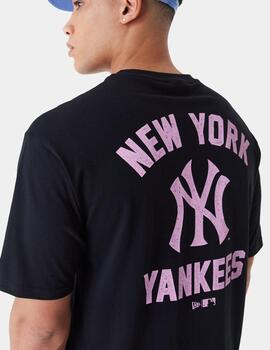 Camiseta NEW ERA MLB WORDMARK OS NEYYAN - Black/Pink