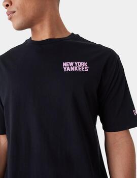 Camiseta NEW ERA MLB WORDMARK OS NEYYAN - Black/Pink