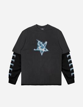 Camiseta WASTED PARIS AGE CONJURE - Faded Black/Black