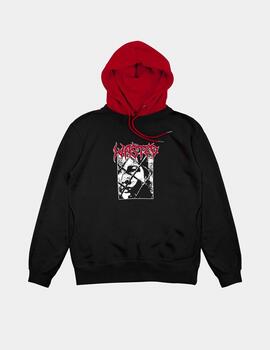 Sudadera Capucha WASTED PARIS TELLY WIRE - Black/Fire Red