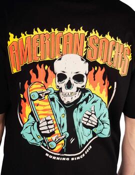 Camiseta AMERICAN SOCKS WELCOME TO HELL - Black