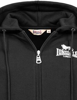 Sudadera Capucha Abierta LONSDALE ANNALONG - Black/White